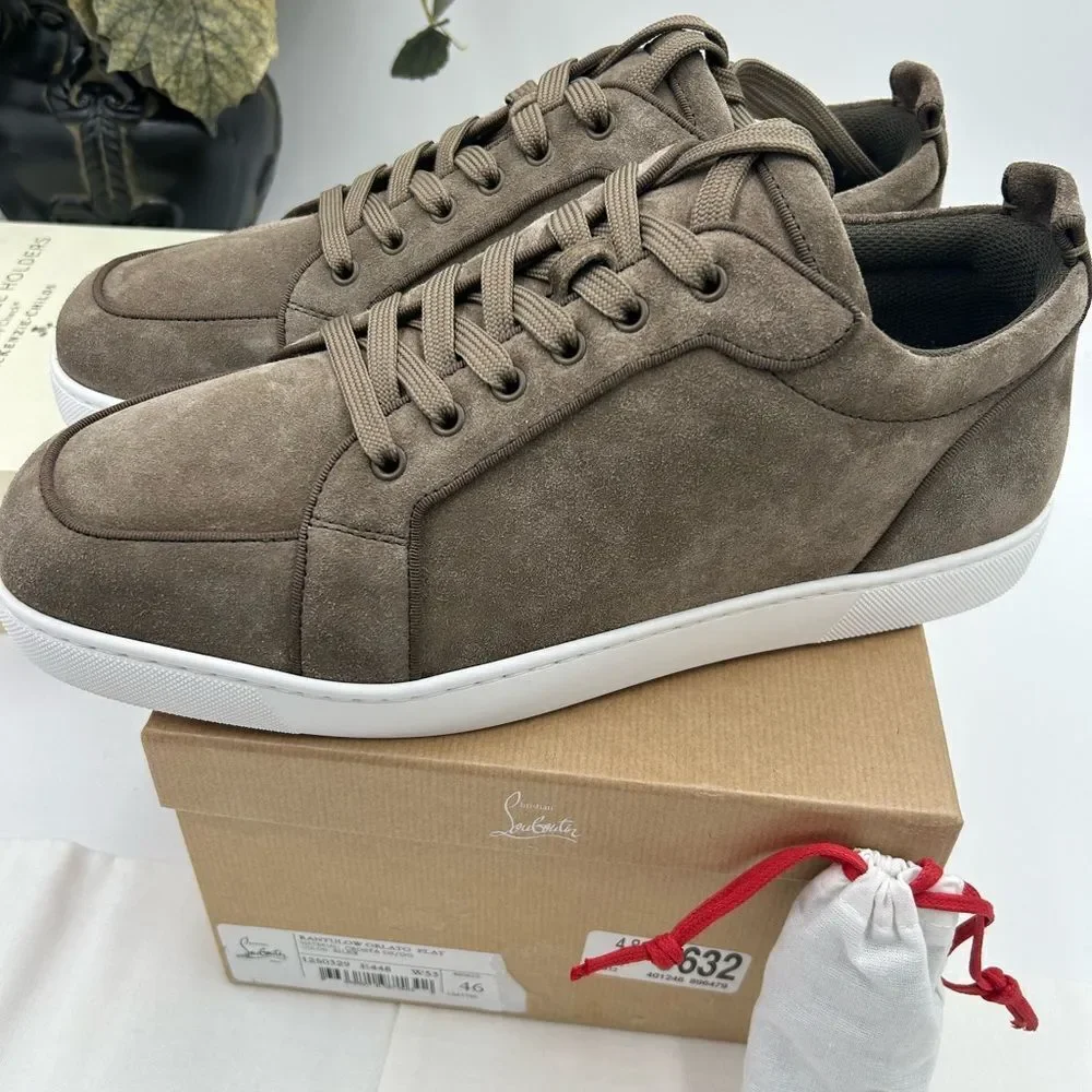 Men's Christian Louboutin Rantulow suede sneakers size 46 made in Italy